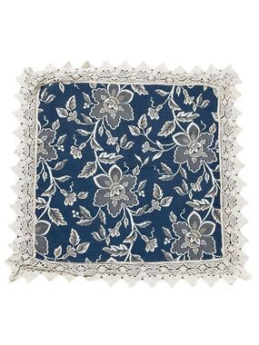 Floral with Lace Linen Source 100% cotton Pillow Sham 18” X 17.5”